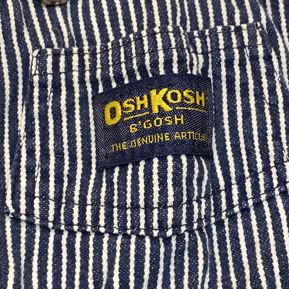 Vintage OshKosh B'gosh Blue Striped Kids Overalls - Picture 3 of 6